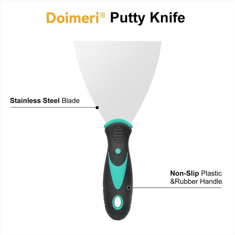 6 Pack Putty Knife, 1” 1.5” 2” 3” 4” 5” Spackle Knives, Premium Stainless Steel gallery