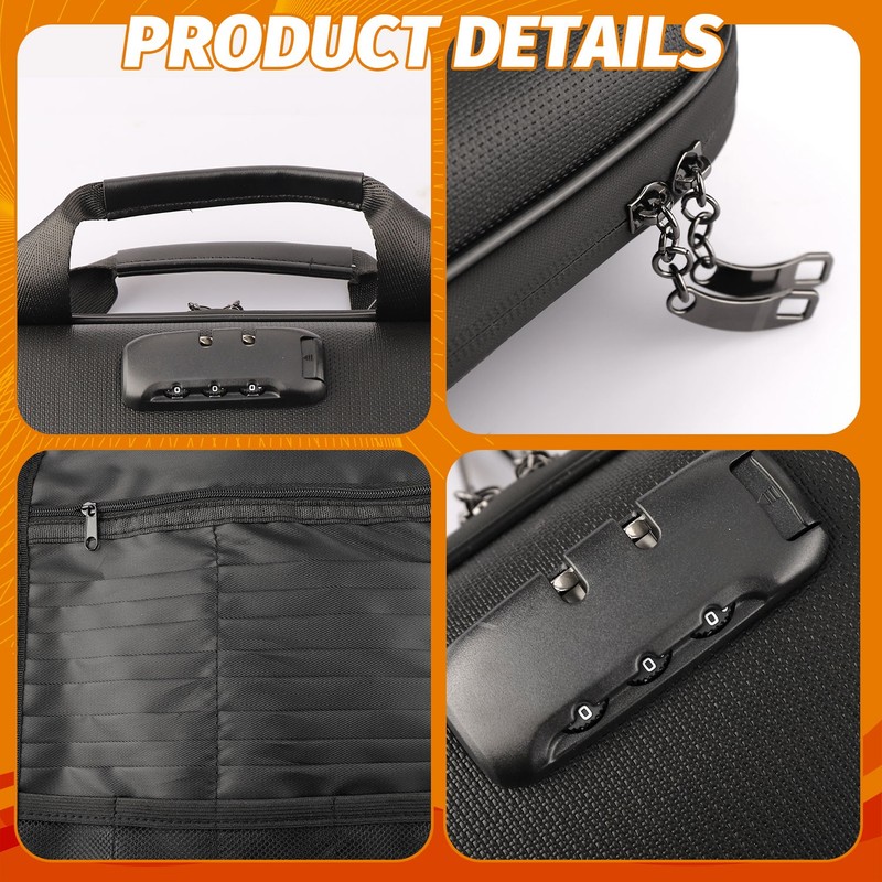Accordion Fireproof Document Box with Lock Hard Case File Organizer Fire Safe gallery