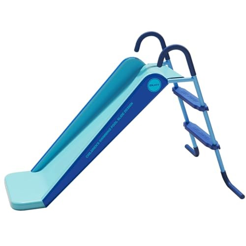 Pool Slide Foldable Pool Water Slide, Summer Swimming Pool Supplies Blue gallery