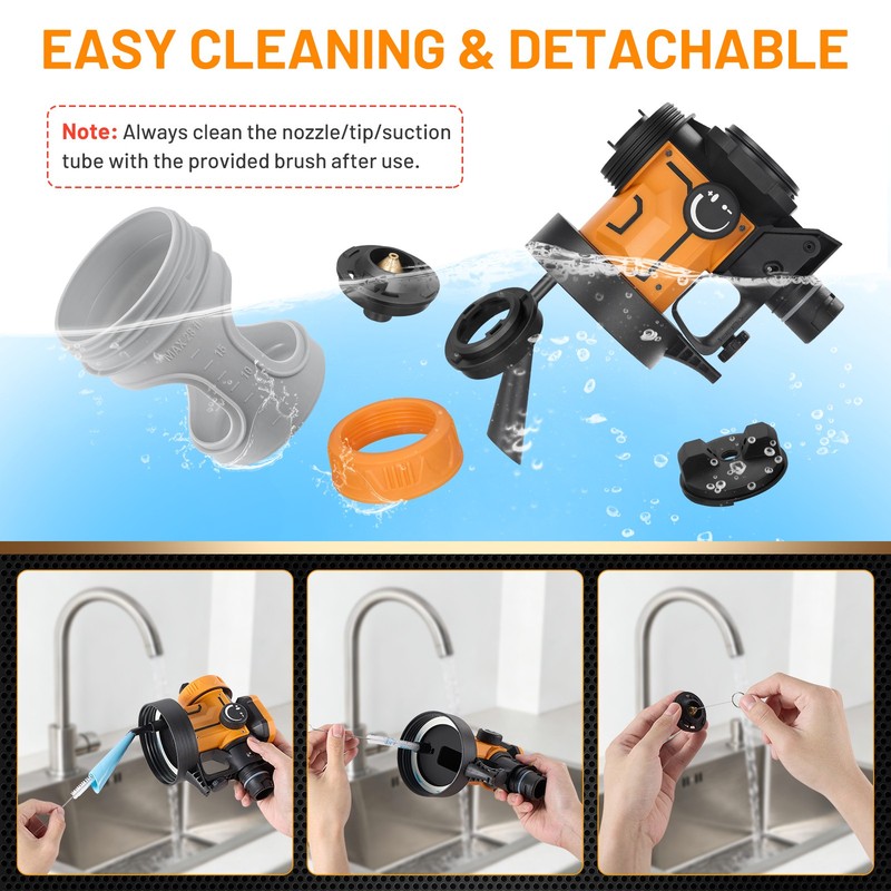 High Efficiency Paint Sprayer with 38000 RPM and 3 Patterns for Fast Painting gallery