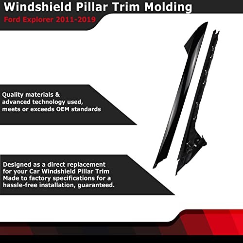 FEXON Front Driver Side Windshield Outer & Inner A Pillar Trim Left Driver Side gallery