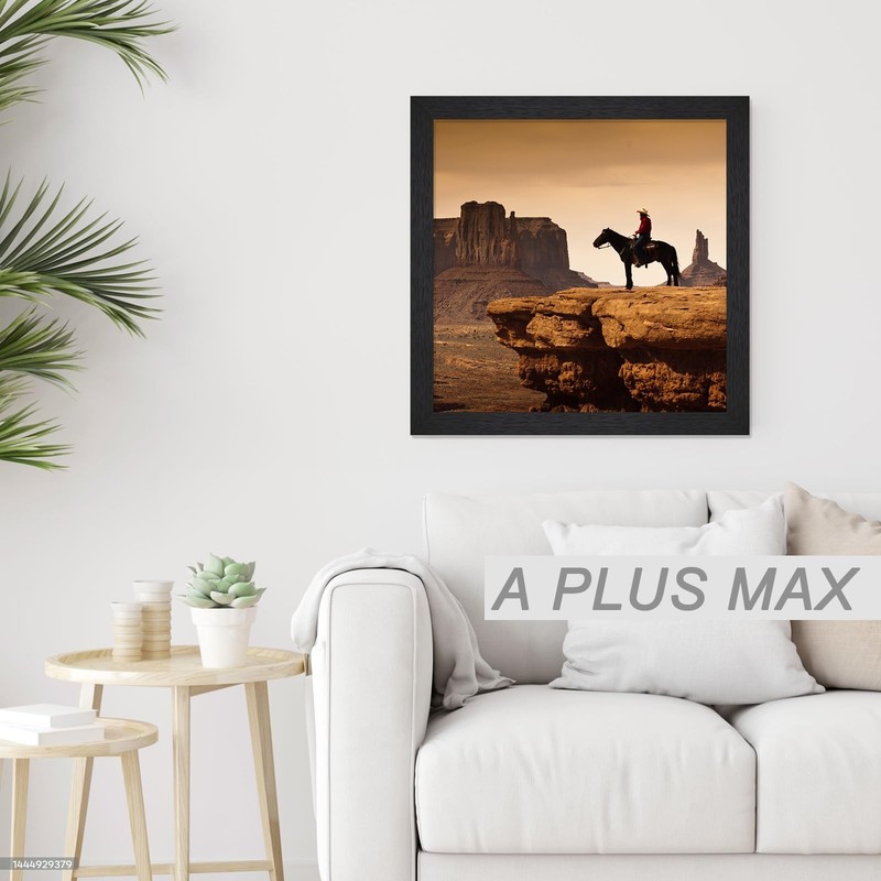 Square 13x13 Frame, Black Engineered Wood Picture Frame for 13 x 13 Picture P... gallery