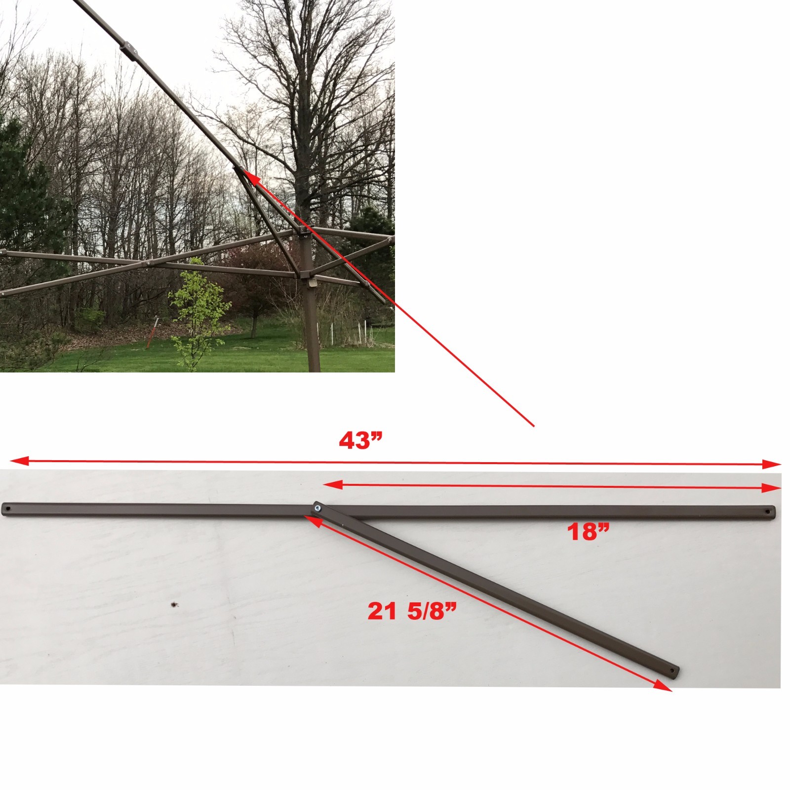 Chapter 13' x 13' Pagoda Straight Leg Canopy/Gazebo 2 PEAK TRUSS Bars Parts gallery