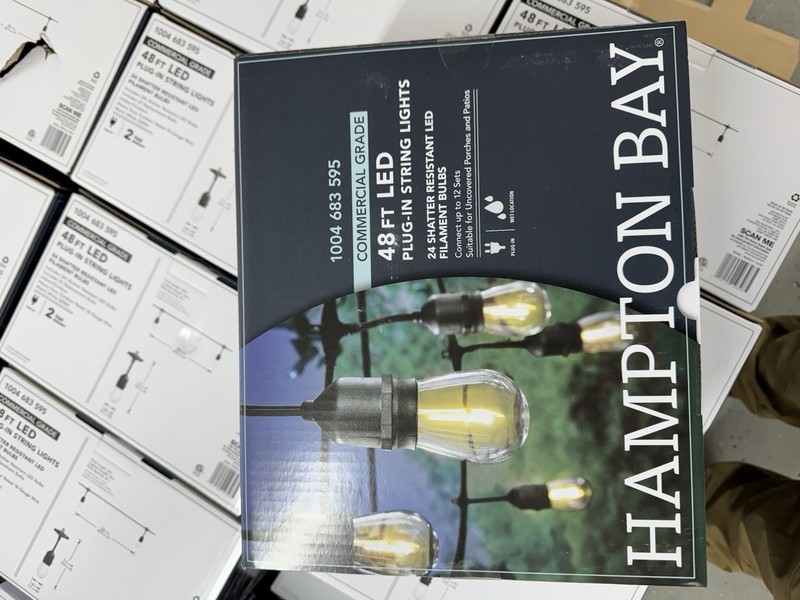 Hampton Bay 24-Light 48 ft. Indoor/Outdoor String Light with S14 Single Filament gallery