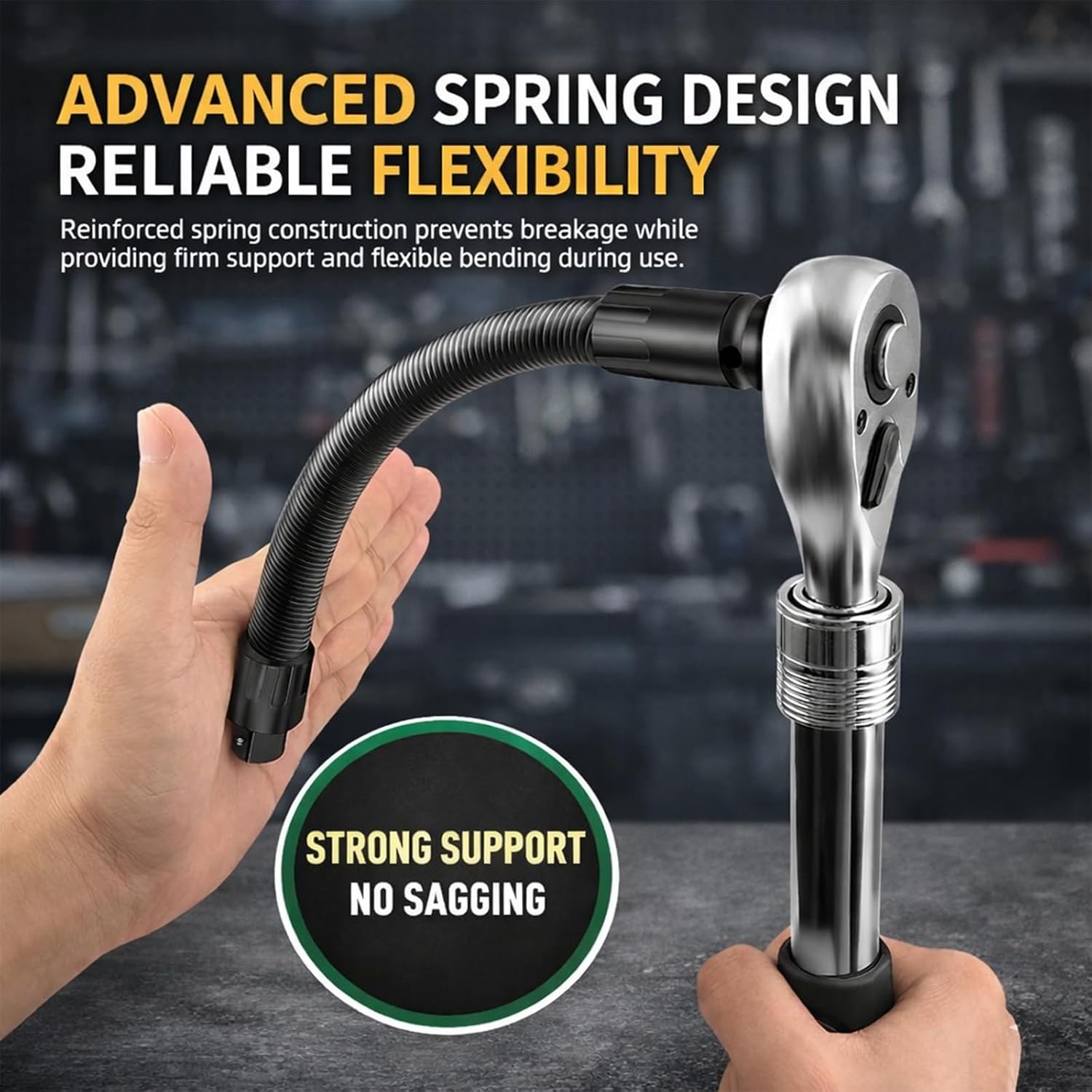 1/2 Flexible Shaft Extension Extender Torque Socket Ratchet Spanners Electric gallery