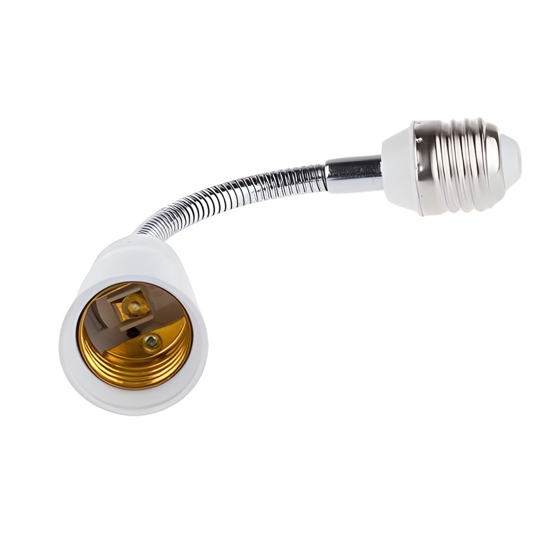 3 Pack E26 E27 Light Bulb Socket Flexible Extension Adapter Standard Medium Base gallery