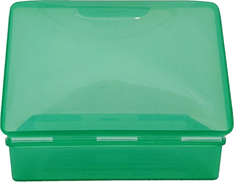 Practical Green Soap Box with Secure Hinged Lid - Perfect for Travel & Home Use gallery