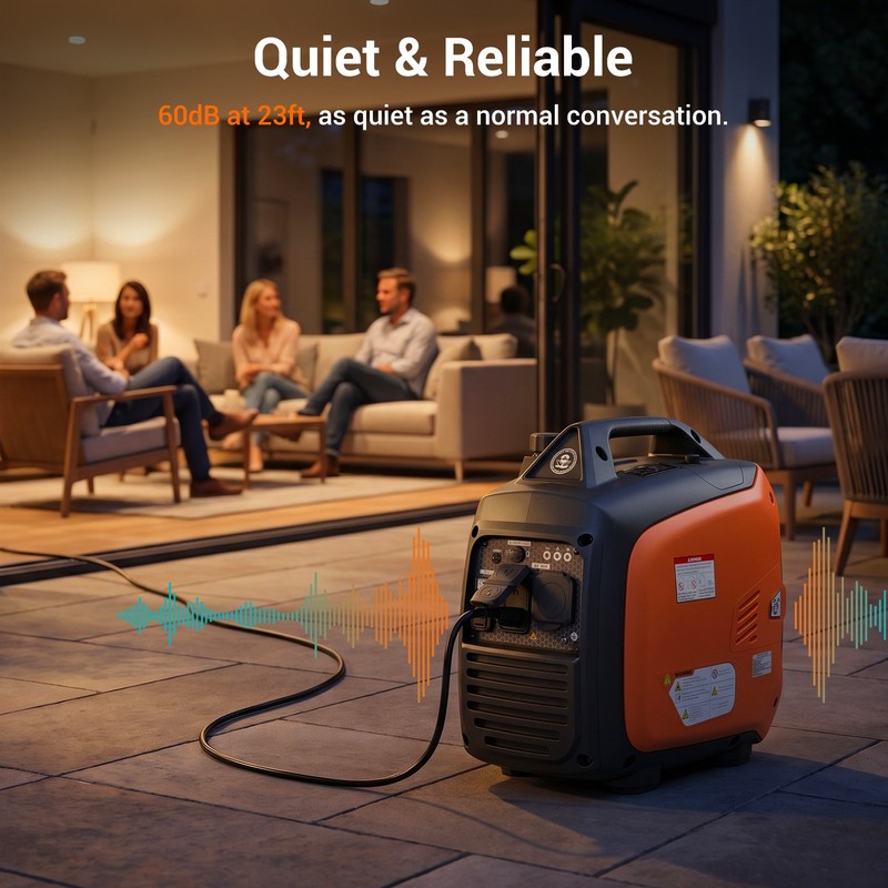 Efurden 4300W Lightweight Portable Inverter Generator Gas ECO Mode for Home & RV gallery