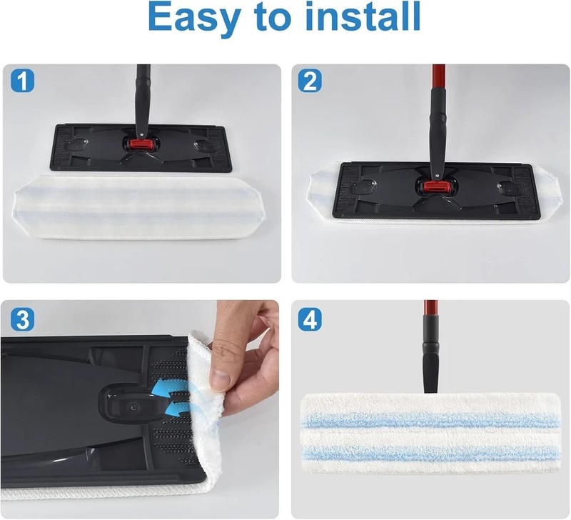 8 Pack Mop Pads Replacements Compatible with O Cedar H2prO Flat System... gallery