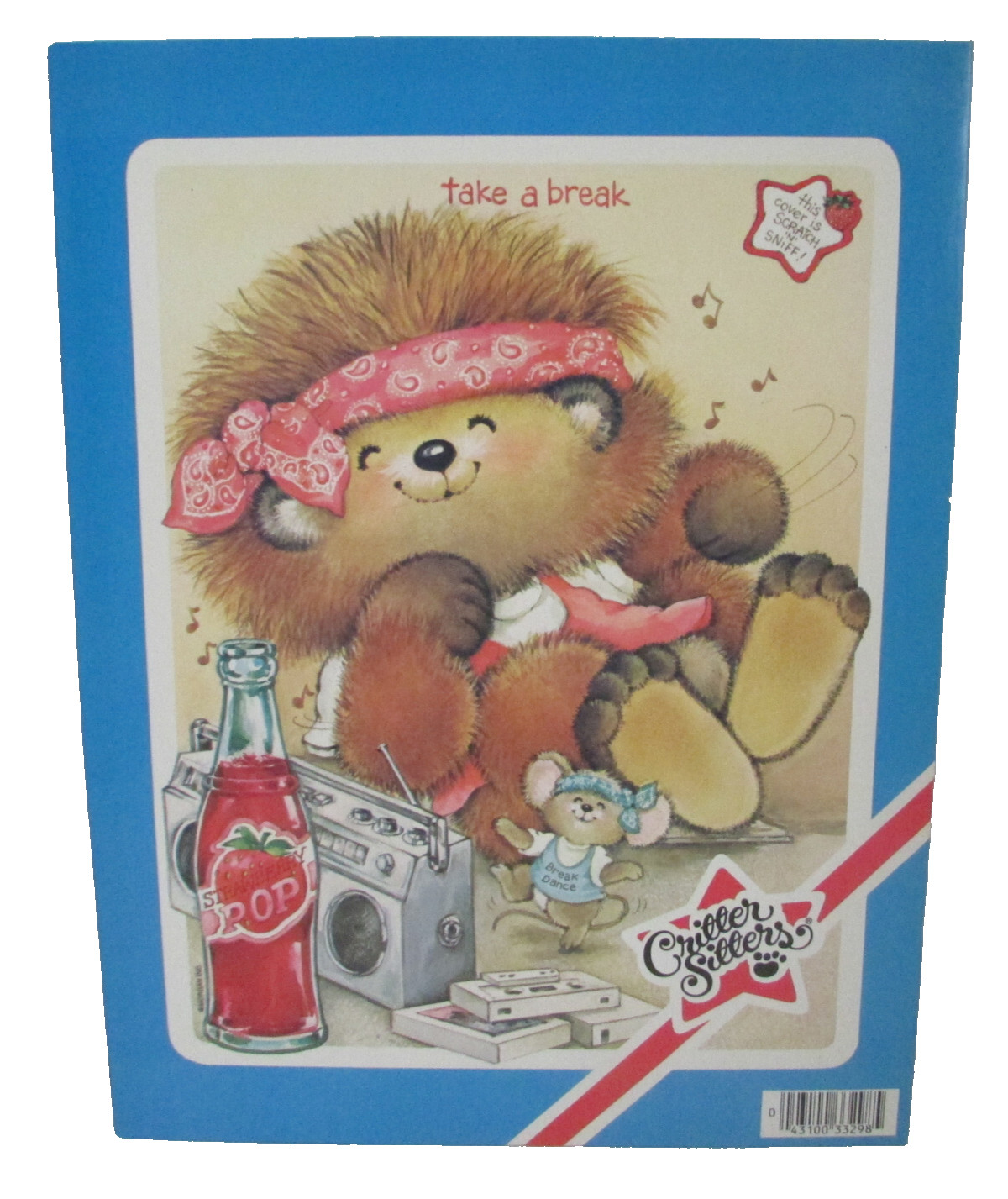 1985 Critter Sitters 'Take a Break' Strawberry Pop Scratch n Sniff Folder gallery