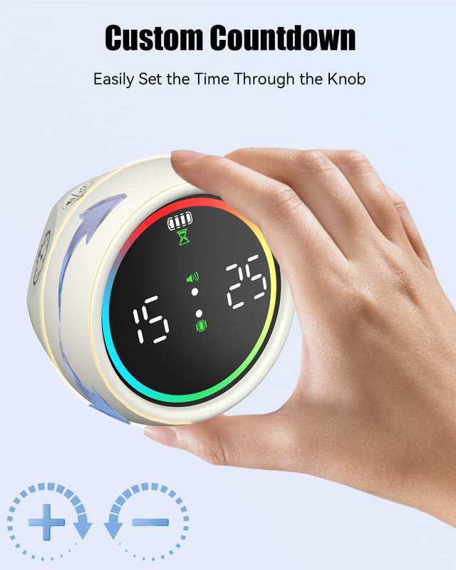 Pomodoro Timer Cube, Desk Timer for Productivity with 1, 5, 10 Min Preset Countd gallery