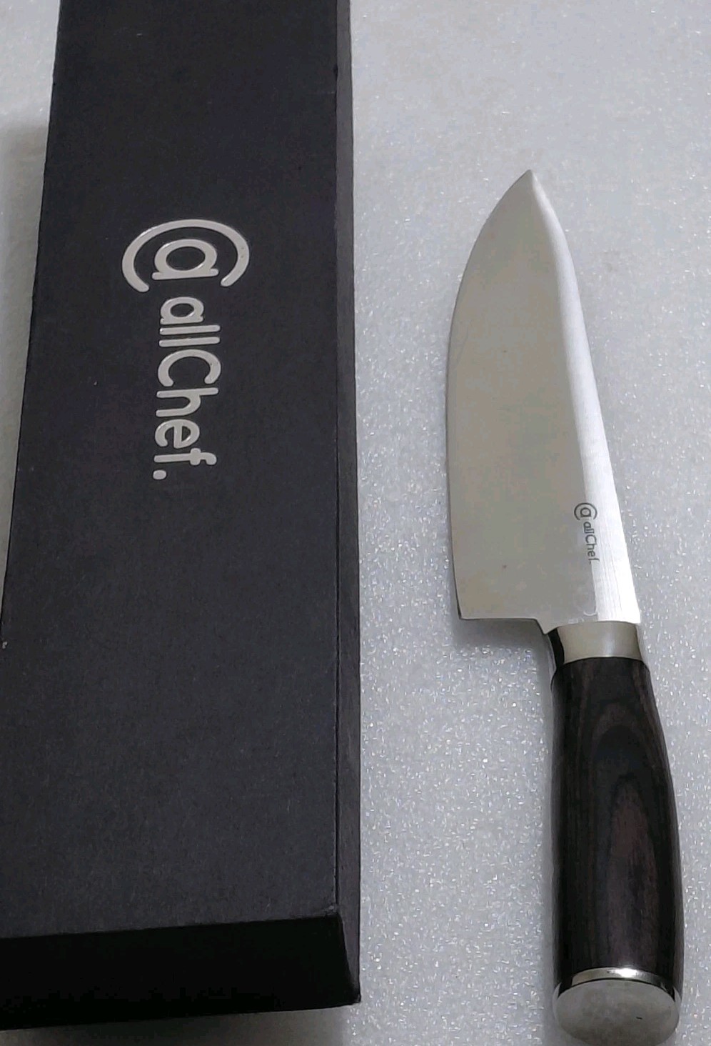 allChef® Professional Ultra Sharp Carbon Chef Knife Pakkawood Handle / End Cap gallery
