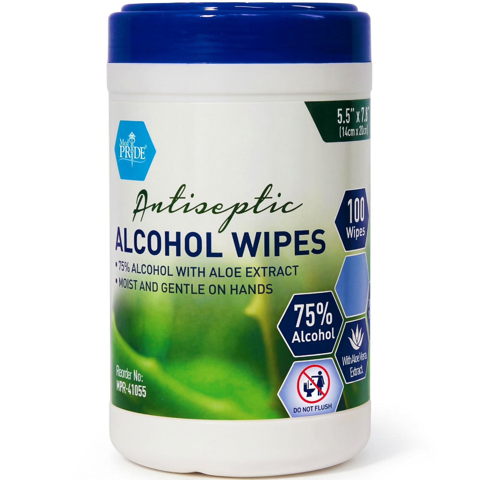 MED PRIDE Alcohol Based Disinfectant Wipes, 100 5.5x7.8 Inch (Pack of 100) gallery