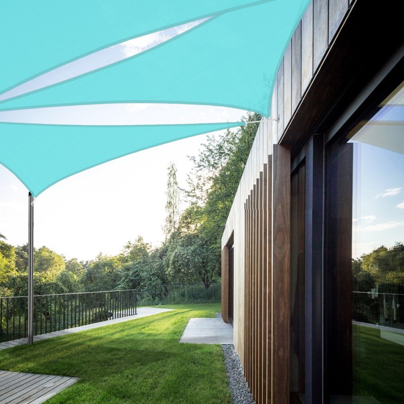 Turquoise Triangle 5-24FT Sun Shade Sail for Patio Backyard Pool Pergola Canopy gallery