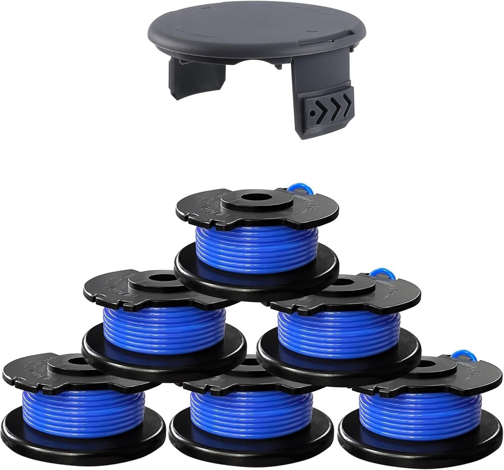 String Trimmer Replacement Line 6-Pack Spools AC14HCA Cap 0.065 11ft Autofeed 40