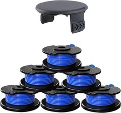 String Trimmer Replacement Line 6-Pack Spools AC14HCA Cap 0.065 11ft Autofeed 40
