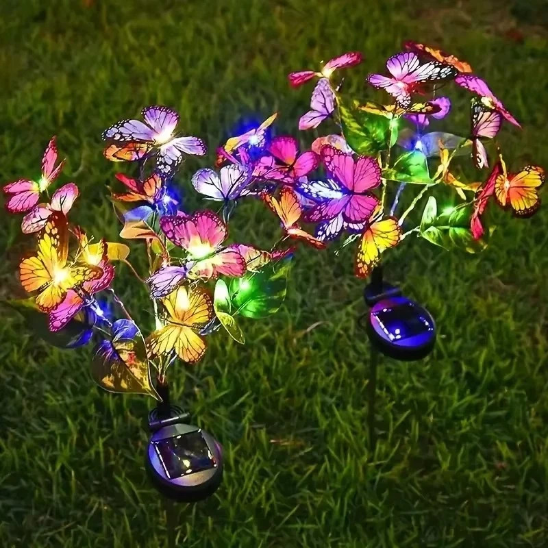 Butterfly Solar Stake Lights Outdoor Garden landscape Lamp Decor Waterproof gallery