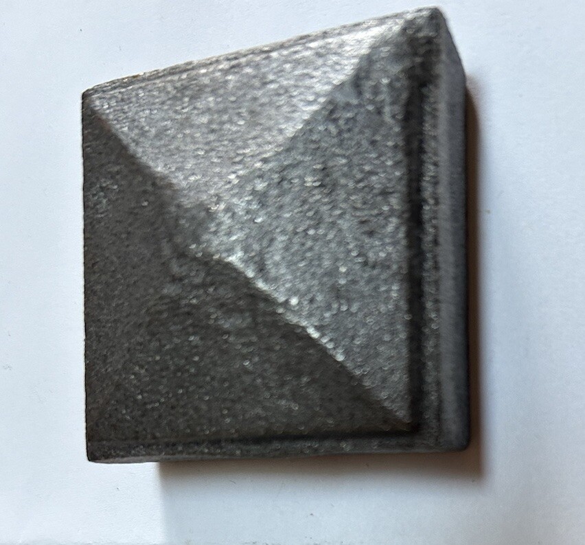 2" x 2" Metal Pyramid Post Cap for Metal Posts - Silver gallery