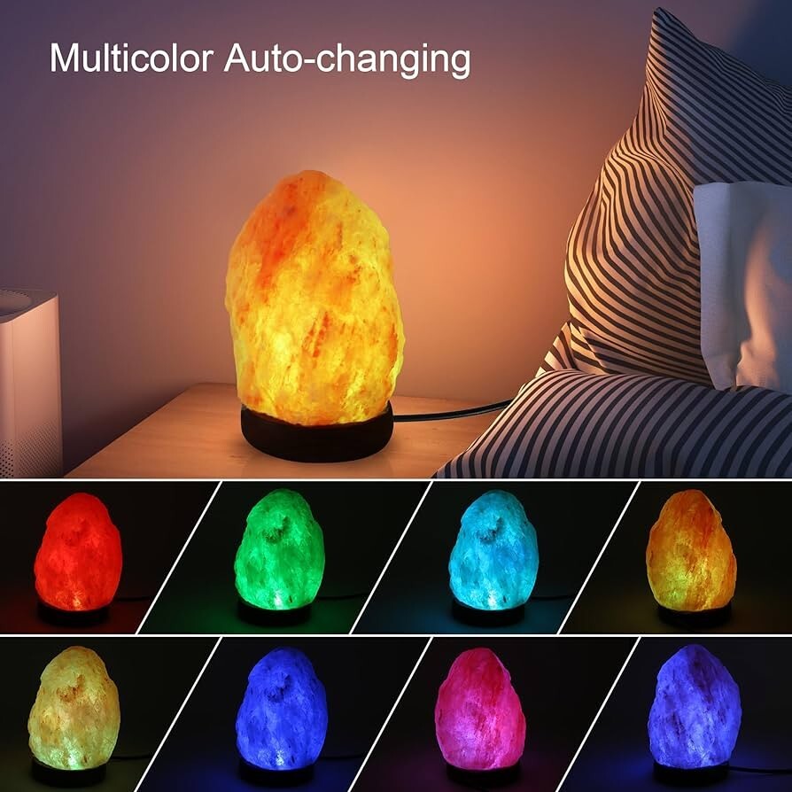 Himalayan salt lamp Multicolor Large - Zen Mood Night Light Home Décor FREE SHIP gallery