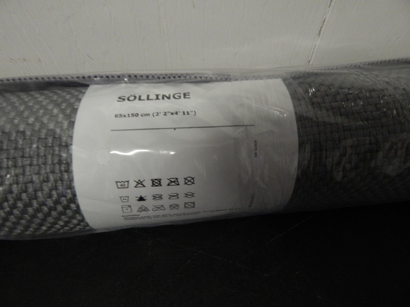 Ikea Sollinge 65X110 cm Grey Gray Runner Rug NEW gallery