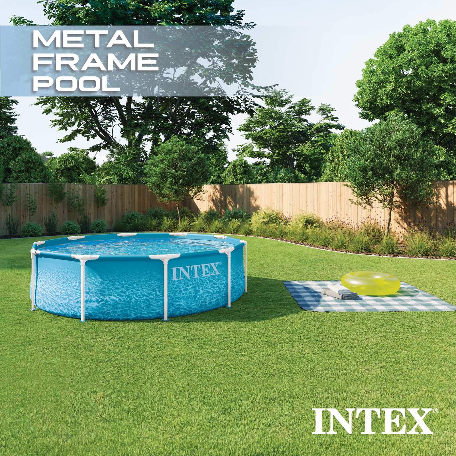 INTEX 28206EP 10Ft X 30In Beachside Metal Frame Above Ground Pool, Pool Only gallery