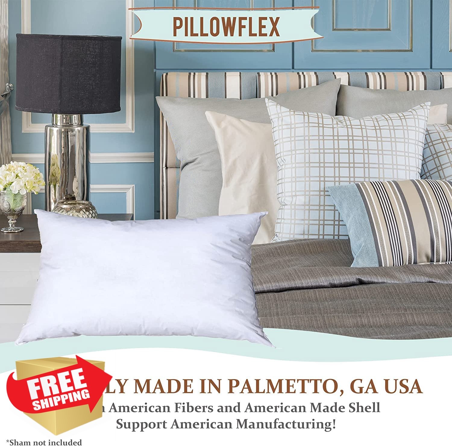 Pillowflex 13x21 Rectangle Pillow Insert Polyester Hypoallergenic 2 Pk gallery