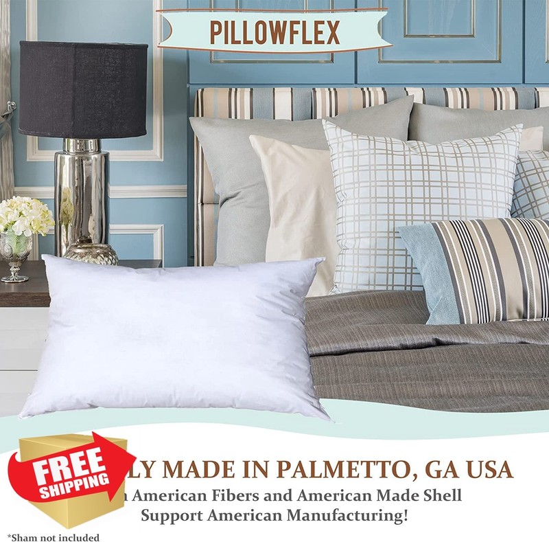 Pillowflex 13x21 Rectangle Pillow Insert Polyester Hypoallergenic 2 Pk gallery