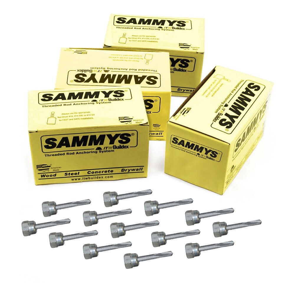 Sammys DSTR 516 3/8 Inch Vertical Thread Rod 5/16-18 x 1-1/4 Inch Screw 100Piece gallery