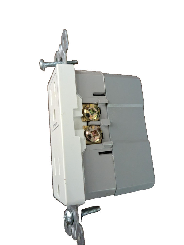 PCS PulseWorx UPB Split Duplex Wall Receptacle, White (RM1-15-W) gallery
