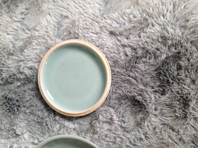 7 Piece Canton Express Celadon Goldfish Dinnerware Bowls Plates, Spoon Sauce Dis gallery