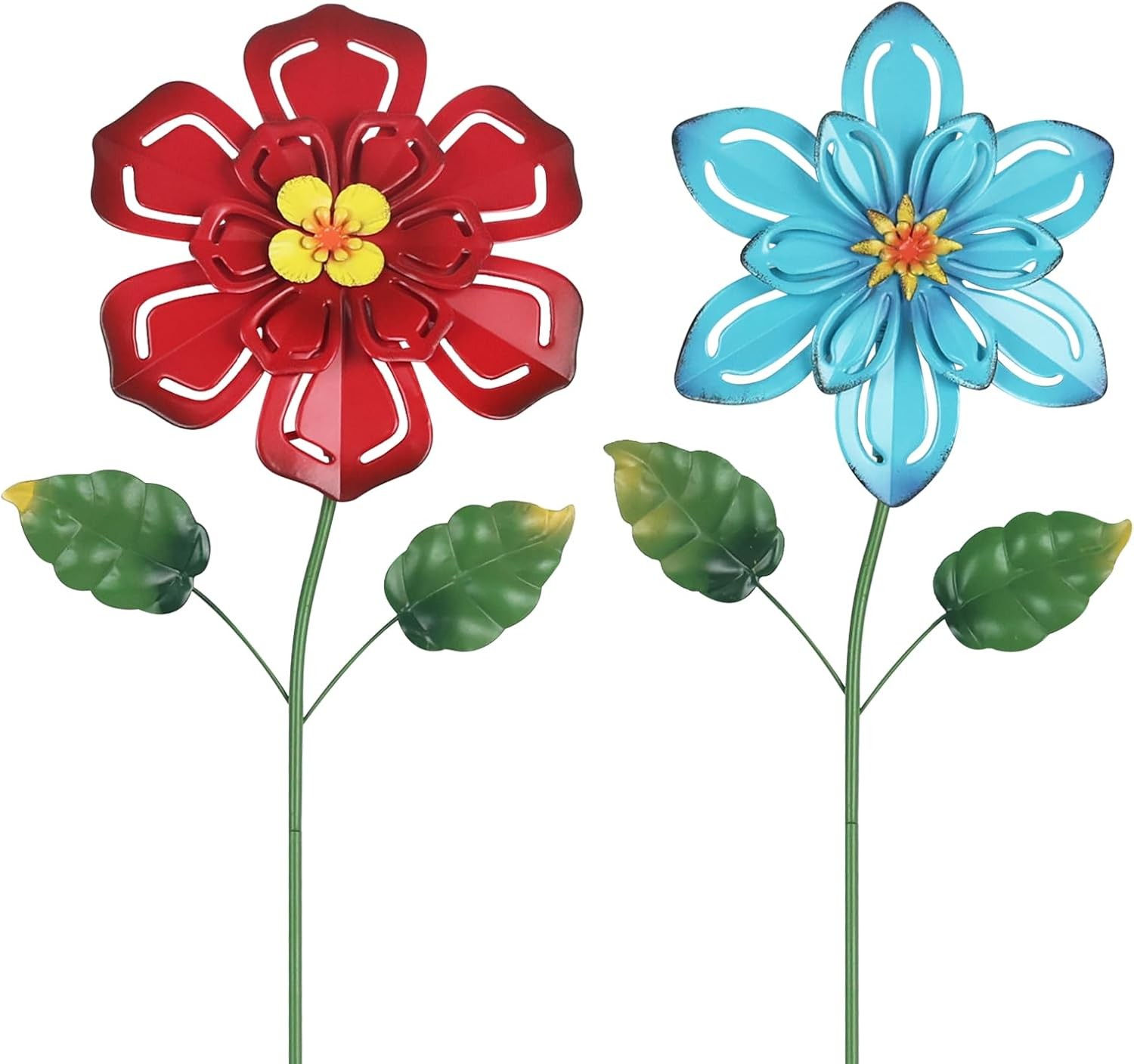 hogardeck Metal Flower Decorative Garden Stakes, 2 Pack 22" Outdoor Garden Decor gallery