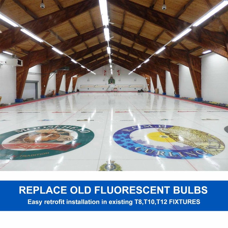 48'' LED Light Fluorescent Replacement Tube 6000K Daylight 85-265V Clear Milky gallery