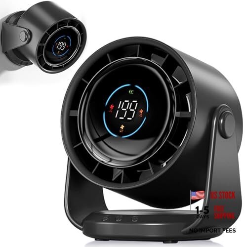 Desk Fan for Bedroom - Air Circulator Fan for Whole Room - 25dB Ultra Black gallery