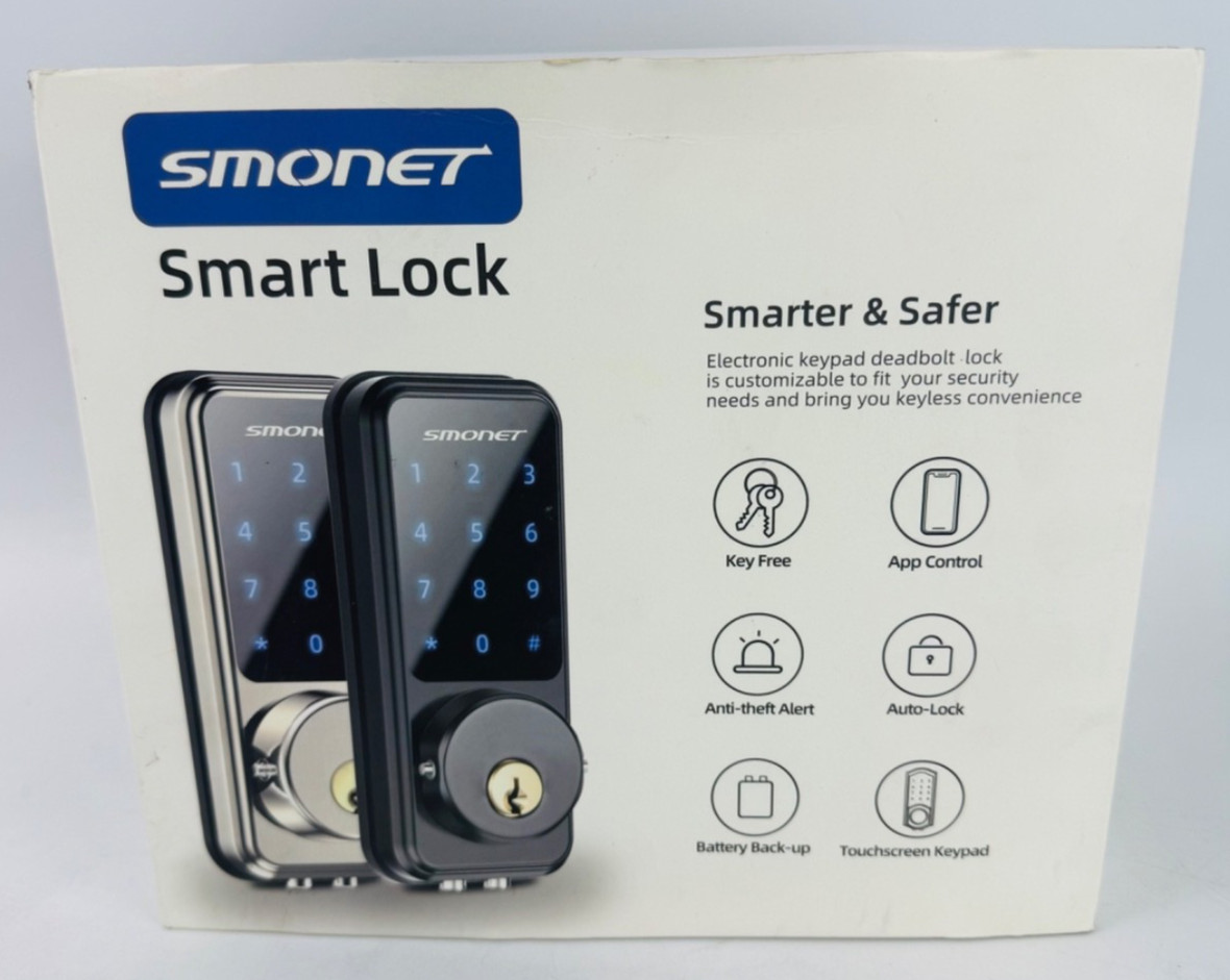 Smart Lock, Smonet Touchscreen Keypad Deadbolt, Keyless Door Entry For Exterior gallery