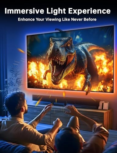 18ft Cuttable LED TV Backlight for 75-85 Inch Screens, Smart App Control, Color gallery