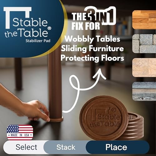 -Pack-Furniture Leveler & Riser, Anti-Slip Sofa Gripper for 6 Walnut Round gallery