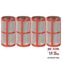 200 Mesh in-Line Strainer Replacement, 2 Pair Stainless Steel Filter Screen