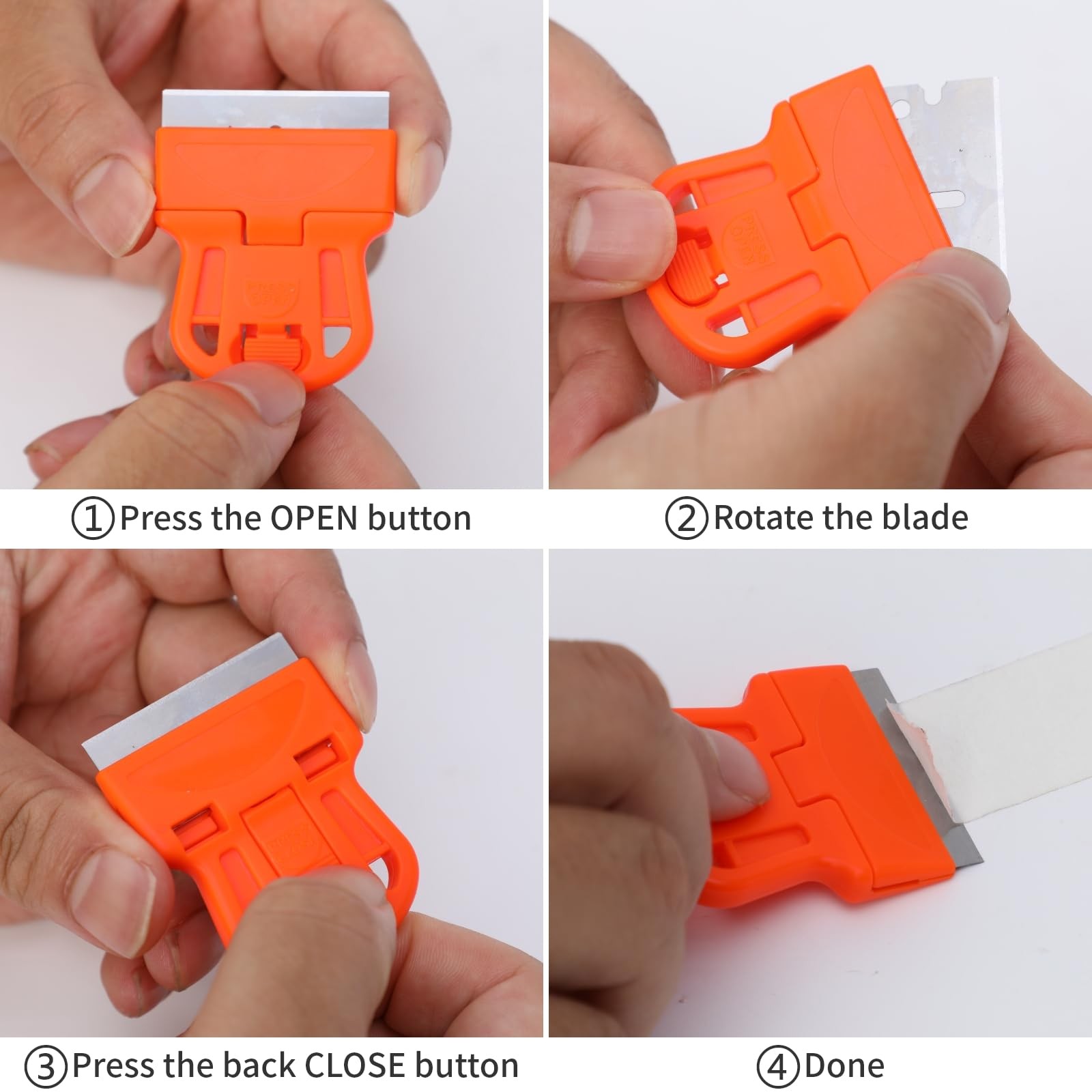 2 Pack Razor Blade Scraper Plastic Razor Blade Scraper Scraper Tool with Extr... gallery