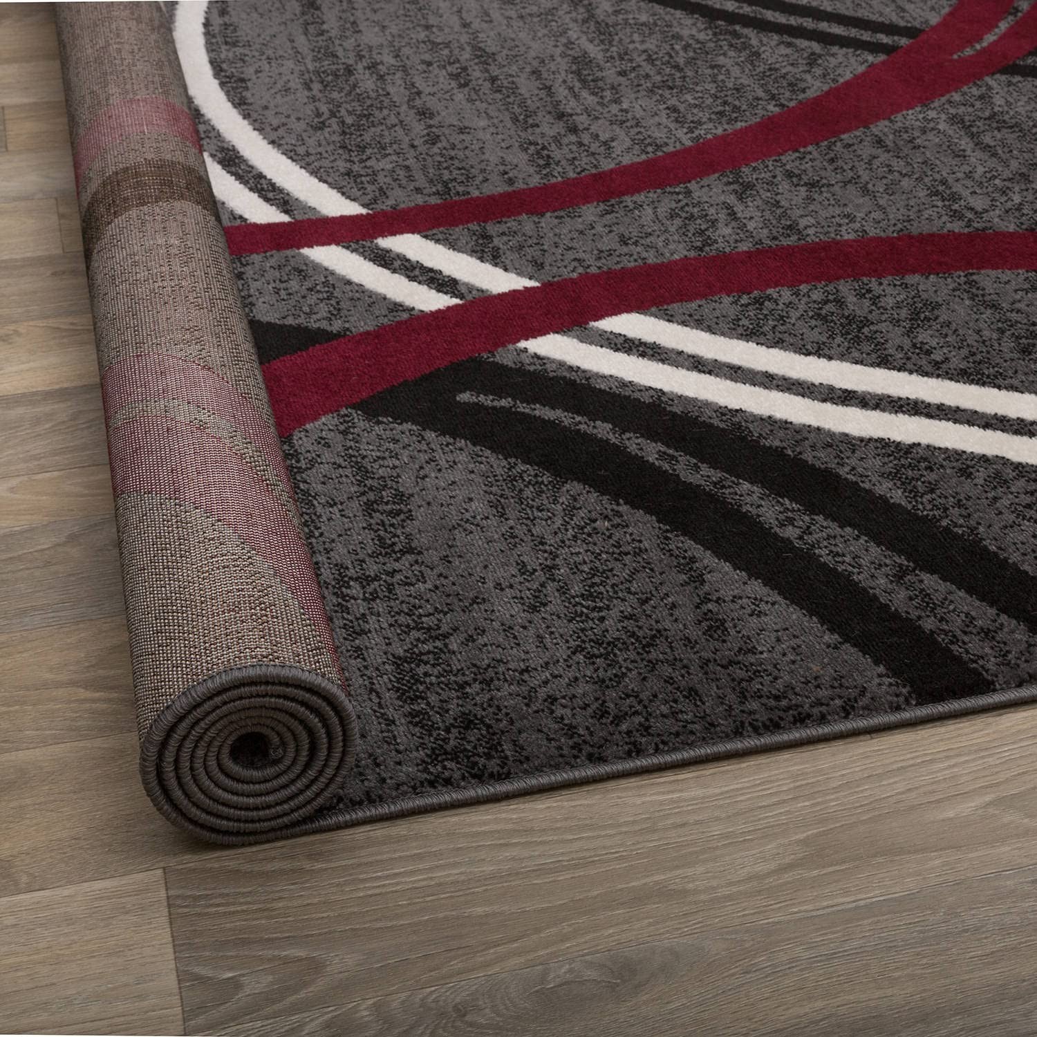 Red Rectangular Area Rug 2 7 x 4 Soft Durable Machine Made for Indoor Spaces gallery