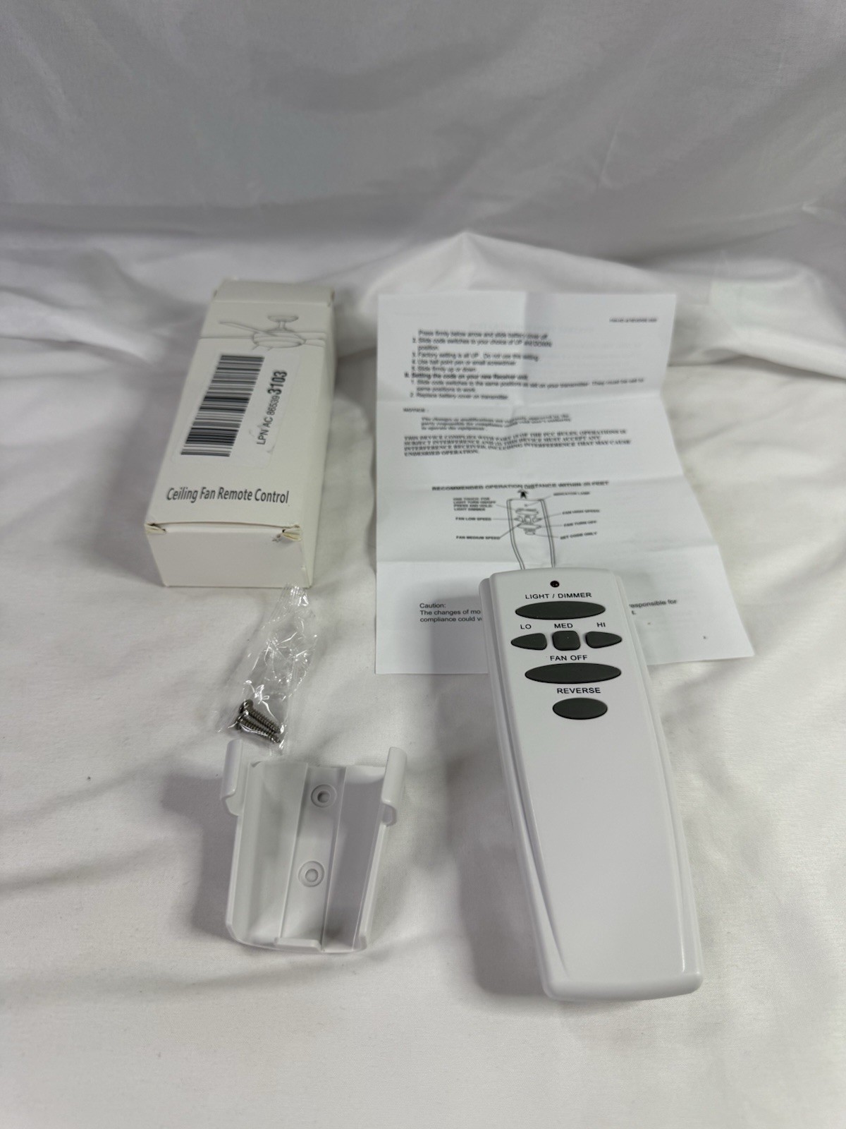 CENMING HD6 FAN-HD Ceiling Fan Remote Control 3-Speed Reverse Airflow White gallery