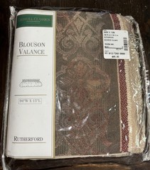Croscill Classics Rutherford Blouson Valance 94in W x 15in Khaki..New
