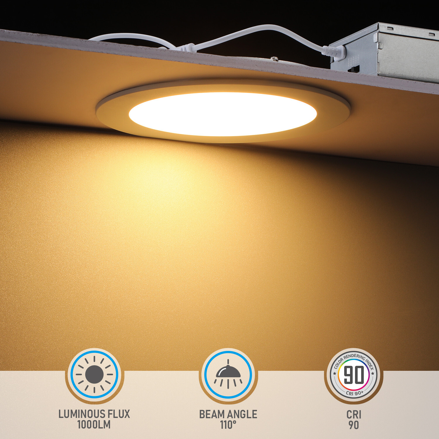 12-Pack 6 Inch LED Recessed Lighting with Junction Box, 2700K-5000K Selectable gallery