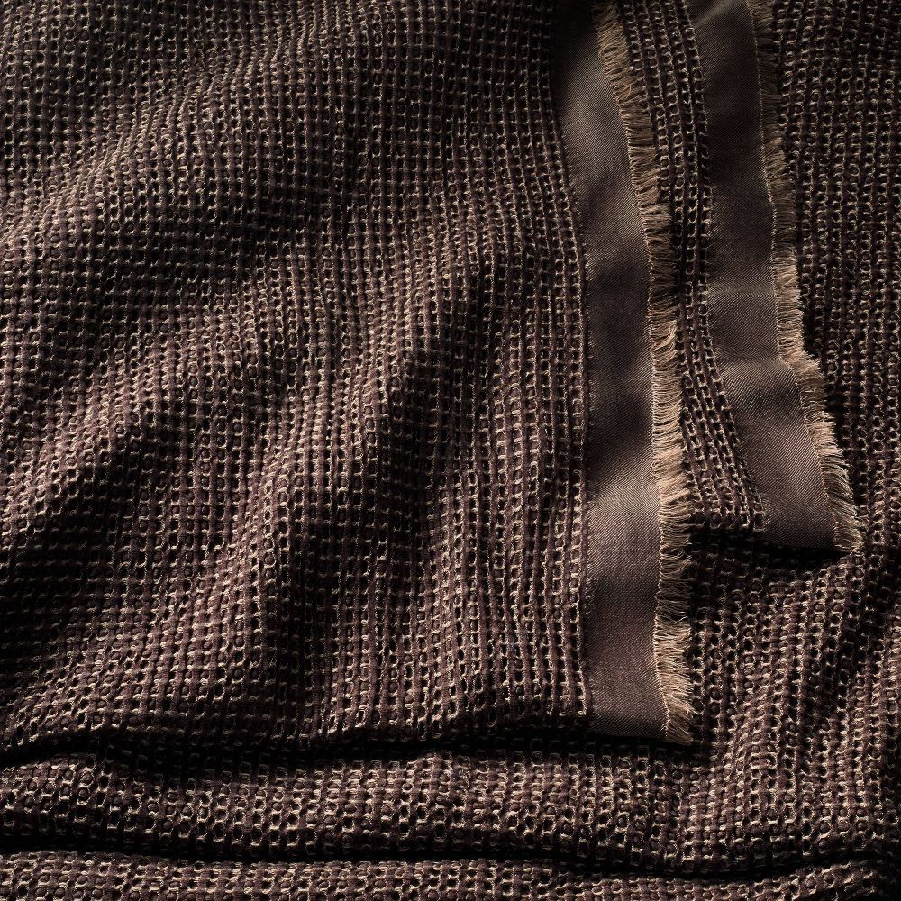 King Textured Waffle Coverlet Dark Fig - Casaluna gallery