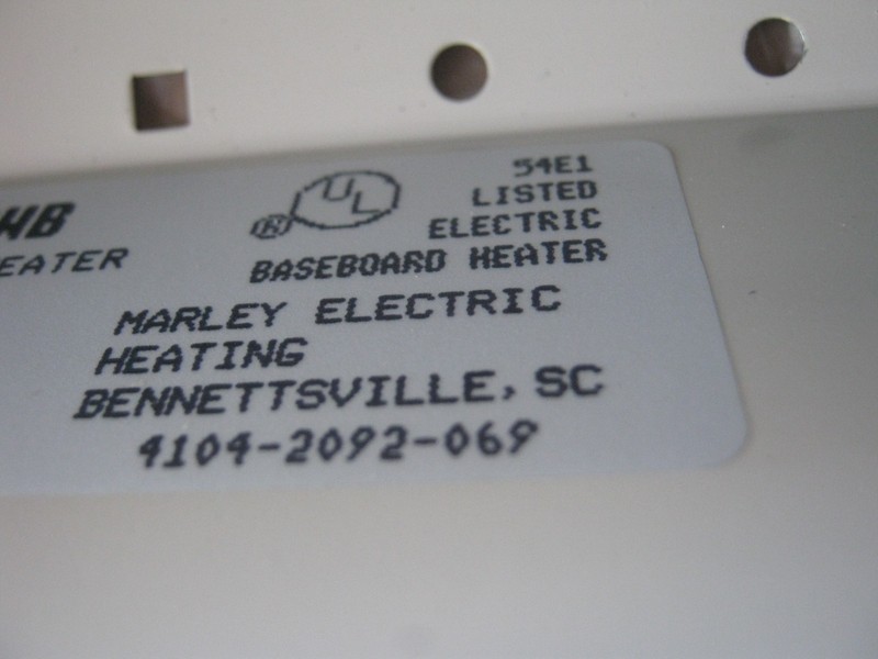 30" New Marley Electric Baseboad Heater Model 2502-6WB Commercial Residential gallery