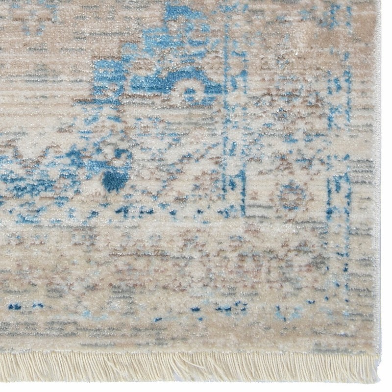 Machine Woven Crossweave Polyester 2'6''x9'10'' Runner Area Rug Oriental Ivory gallery