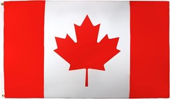 Canada Flag – 3×5 Ft – 100D Polyester Canadian Banner with Two Metal Grommets