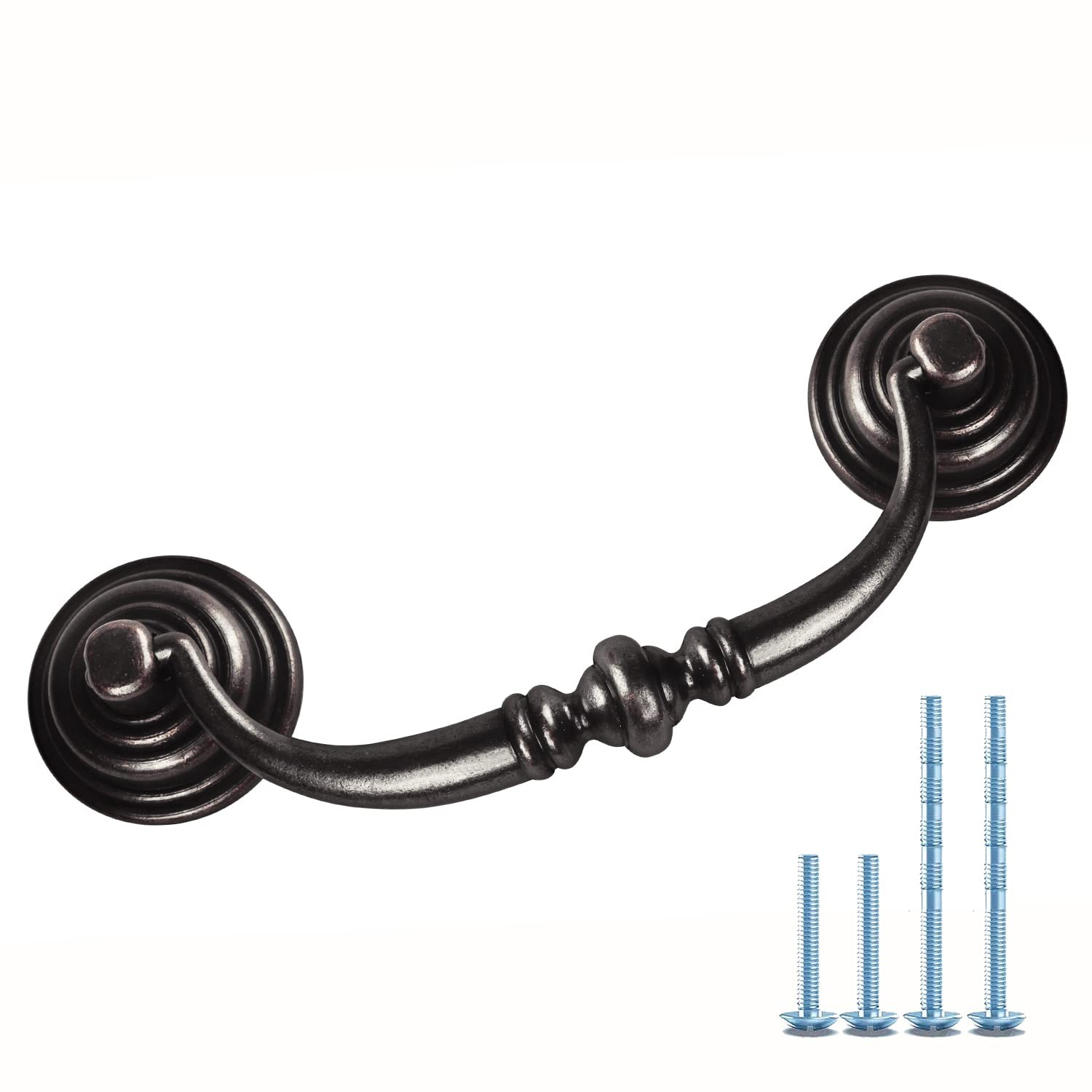 10 PCS 41/4 Inch CC Shabby Chic Drawer Pulls Antique Black Drop Bail gallery