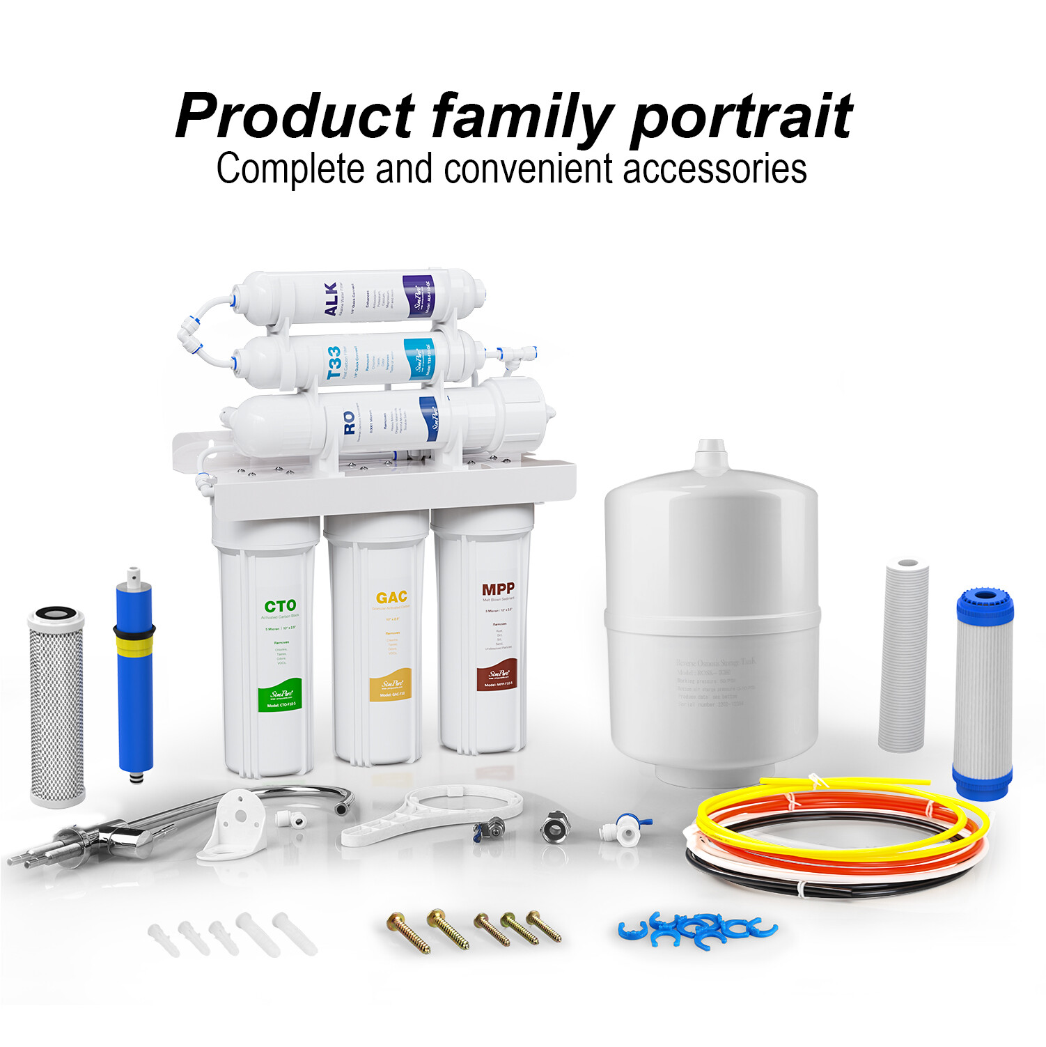 Simpure 6 Stage Reverse Osmosis Water Filter System with Alkaline Filter 75 GPD gallery