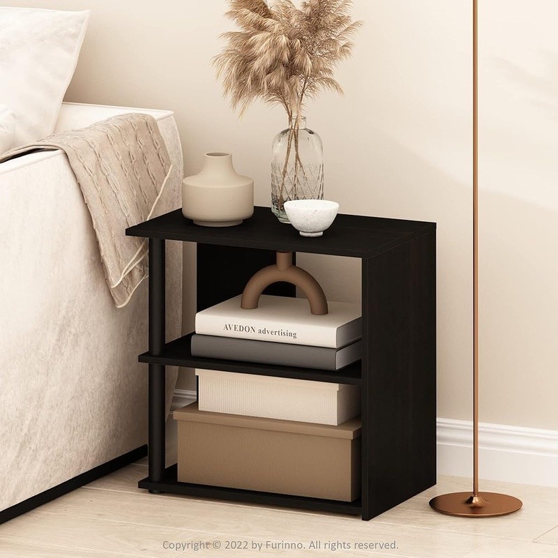 Modern Open Frame Side Table Two-Tier Shelf Nightstand Living Room Bedroom New gallery