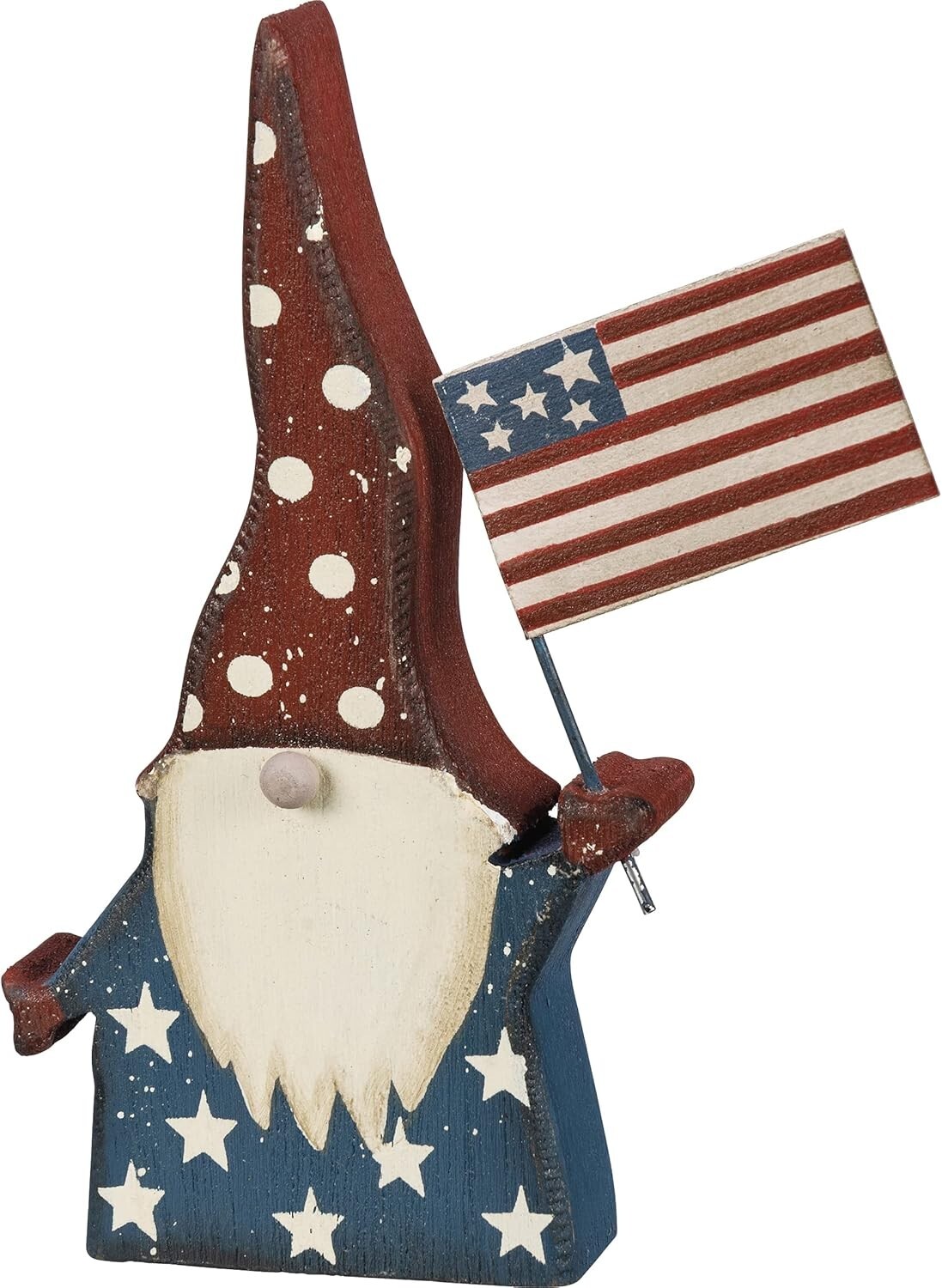 Primitives by Kathy Patriotic Gnome Lot 3 July 4th Flag Sign Sitter Home Decor gallery